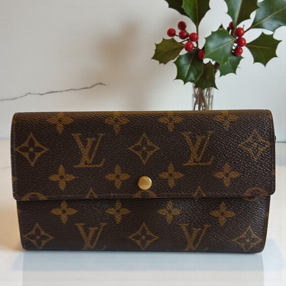 Louis Vuitton Monogram Portefeuille Sarah Purse Long Wallet - Picture 1 of 16